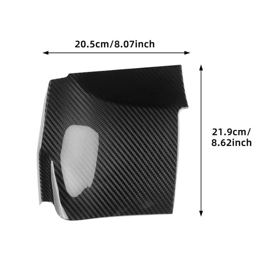 HARD Carbon Fiber Car Dashboard Left Cover for FIAT 500 Abarth 595 695 2016-2024 - detail view