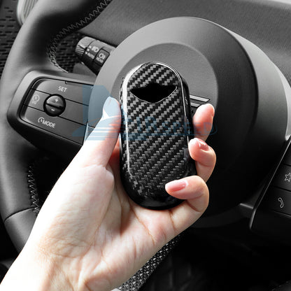 Real Carbon Fiber Key Fob Case Shell Cover For MINI Cooper S F65 F66 F67 24-25