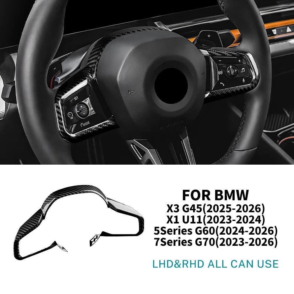 BMW X3 G45 25-26 Steering Wheel Button Frame Black Dry Carbon Fiber - detail view 7
