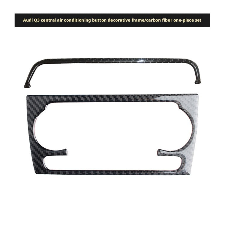 For Audi Q3 2013-2018 AC Knob Frame Trim Black Carbon Fiber LHD RHD Interior（U.S. Stock）