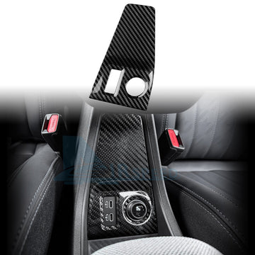Cigarette Lighter USB Cover For MINI F65 F66 F67 2024-2025 Black Dry Carbon