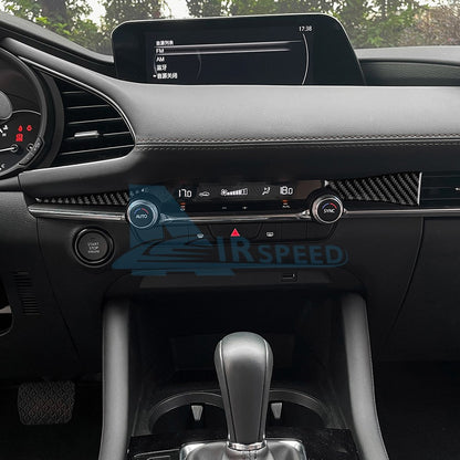 For Mazda 3 Axela 2019-2025 Carbon Fiber Center Console Stickers Decorative Trim