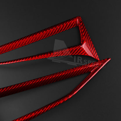 REAL HARD Carbon Fiber Red Center Air Outlet Cover For Subaru WRX STI 2022-2023 - detail view 7
