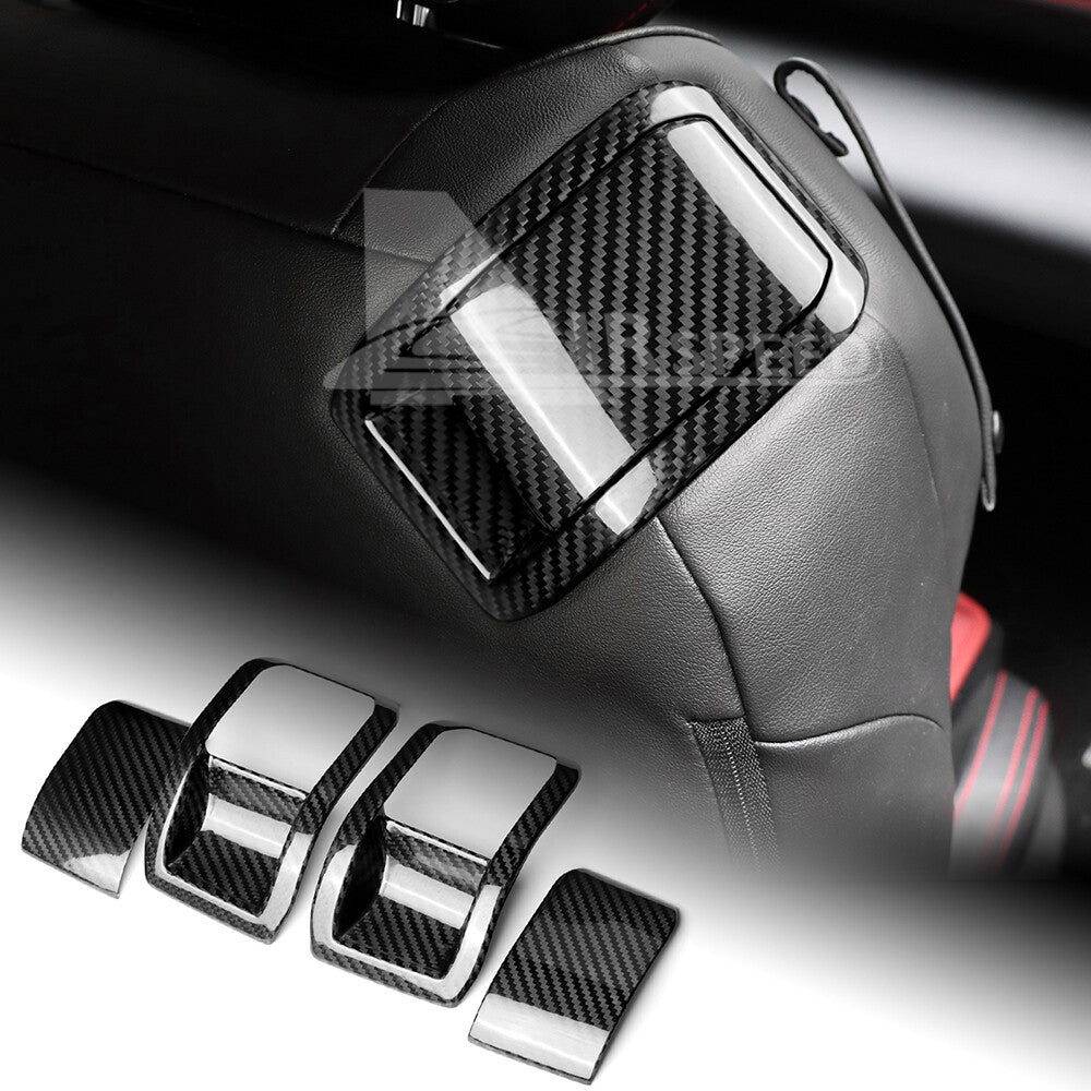 REAL HARD Carbon Fiber Seat Back Panel Cover Black For Subaru BRZ GR86 2021-2023 - product view