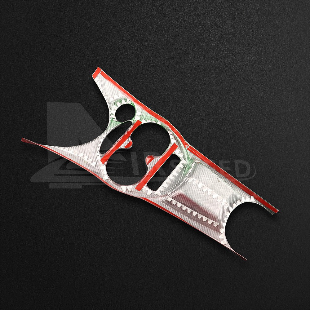For Abarth 595 695 16-24 Italian Flag Carbon Fiber Center Water Cup Frame Cover - detail view 10