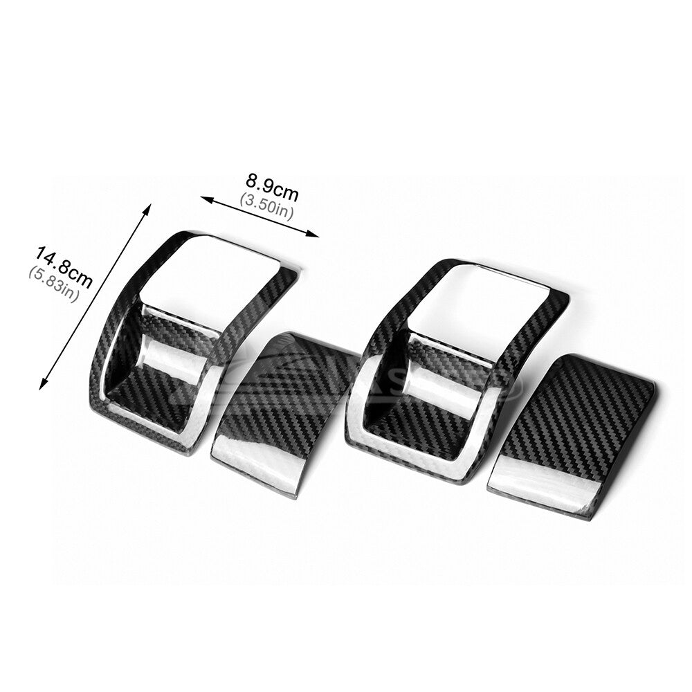 REAL HARD Carbon Fiber Seat Back Panel Cover Black For Subaru BRZ GR86 2021-2023 - detail view 3