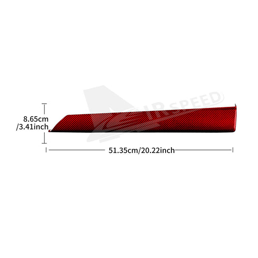 For Subaru WRX 23-24 Passenger Front Dashboard Cover REAL HARD Carbon Fiber RED - detail view