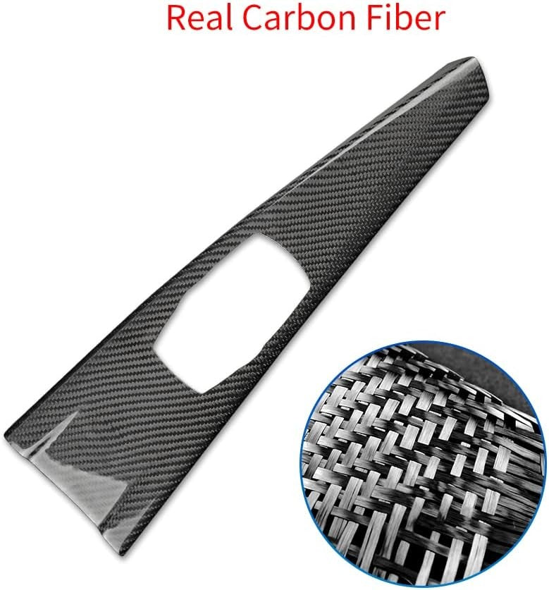 For 14-18 BMW F30 M3 F80 LHD Black Carbon Media Panel Trim - detail view
