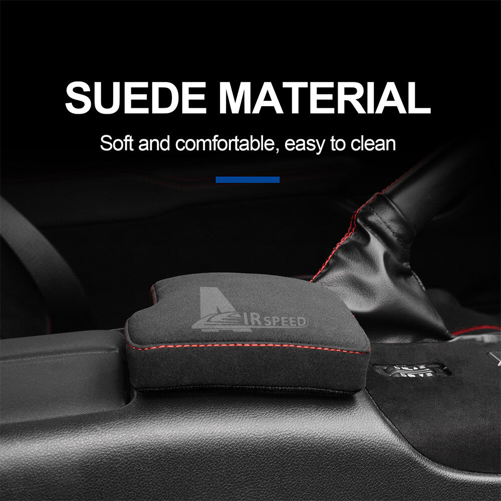 For Toyota GR86 Subaru BRZ 2021-23 Center Console Armrest Pad Suede Red Thread - FREE GIFT