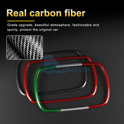 For FIAT 500 Abarth 595 2016-2024 Car Navigation Frame Cover Carbon Fiber Red - detail view 7