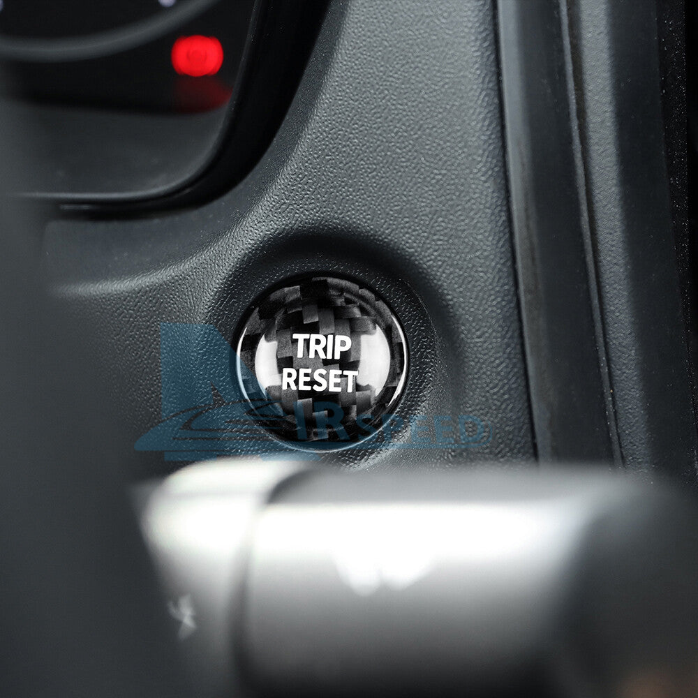 For Subaru Brz WRX GR86 2021-2023 REAL HARD Carbon Fiber Trim Reset Button Cover - detail view 4
