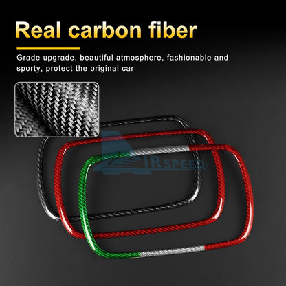 For FIAT 500 Abarth 595 2016-2024 Car Navigation Frame Cover Carbon Fiber Black - detail view 7