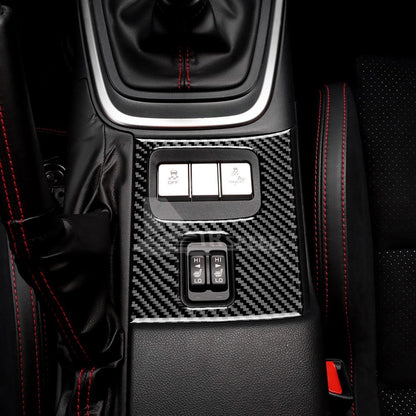 For Subaru BRZ Toyota GR86 21-26 Seat Heating Button Sticker Carbon Fiber Black（U.S. Stock）