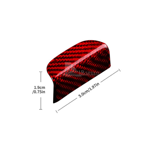 Center Storage Box Button Sticker Red Carbon Fiber for Toyota GR86 BRZ 2022-2025 - detail view