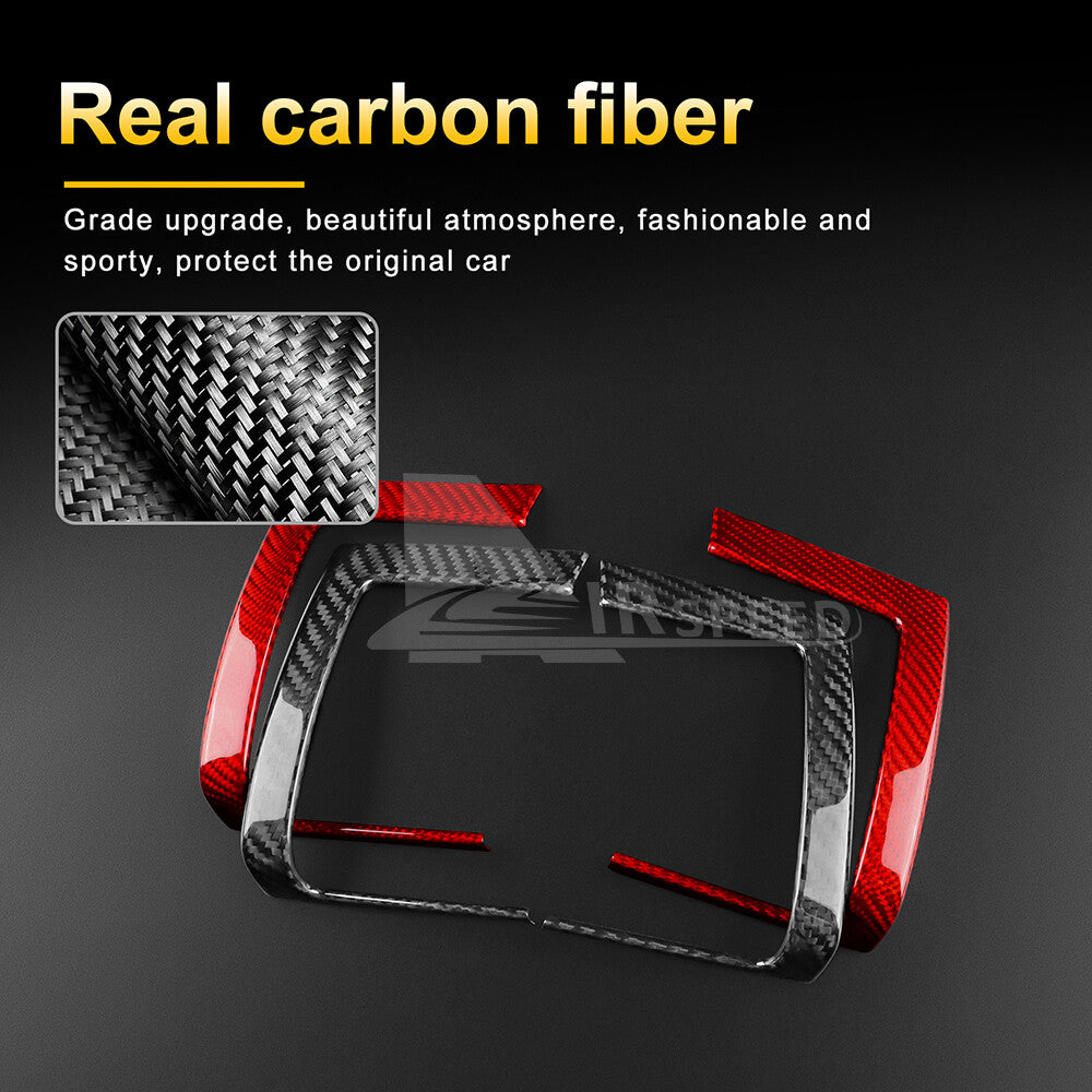 For Mini F55 F56 F57 2014-2021 REAL HARD Carbon Fiber Air Vent Outlet Cover RED - detail view 7