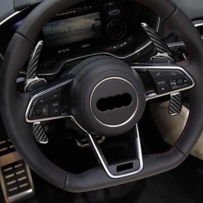 For Audi Q2 Q5 Q7 TT TTS 2014-19 Real Carbon Fiber Steering Wheel Paddle Shifter - detail view 6