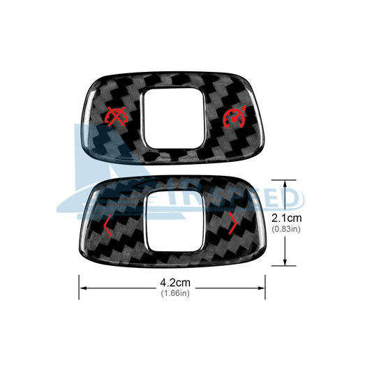 For Corvette C8 2020-2023 Volume Control Cover REAL HARD Black Carbon Fiber