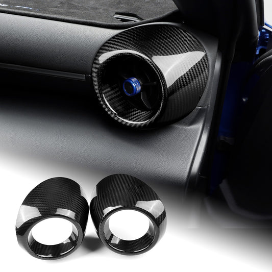 HARD Carbon Fiber Dashboard Air Outlet Cover For Subaru BRZ Toyota GR86 21-23 - product view