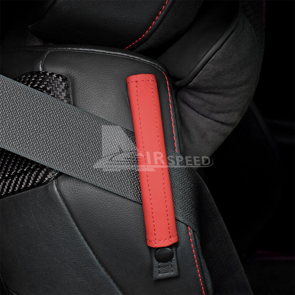 For Subaru BRZ GR86 2021-2026 Car Seat Safety Belt Fixation Strap Cover Trim Red - FREE GIFT