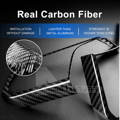 REAL HARD Carbon Fiber For Corvette C8 20-23 Steering Wheel Outer Frame BLACK