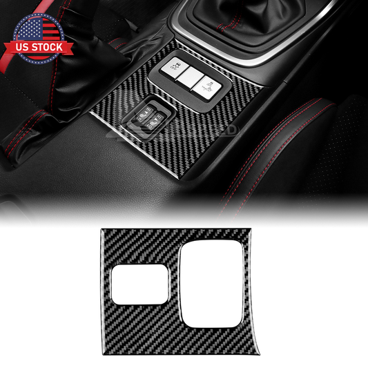 For Subaru BRZ Toyota GR86 21-26 Seat Heating Button Sticker Carbon Fiber Black（U.S. Stock）