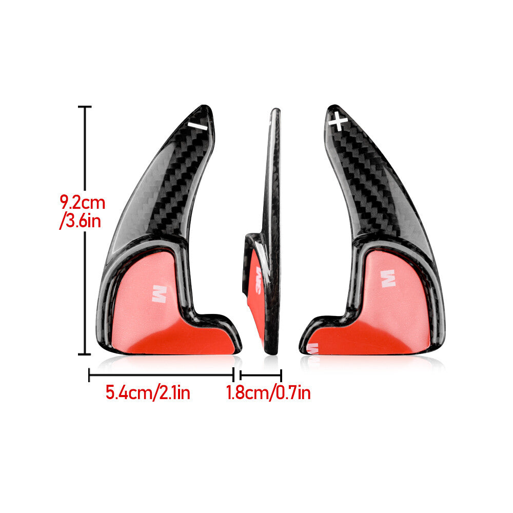 Carbon Fiber Steering Wheel Paddle Shifter Cover For Challenger Charger Durango