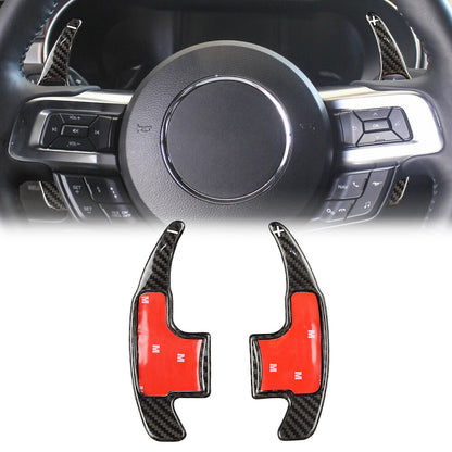 Real Carbon Fiber For Mustang 2015-2023 Steering Wheel Paddle Shifter Extension - product view