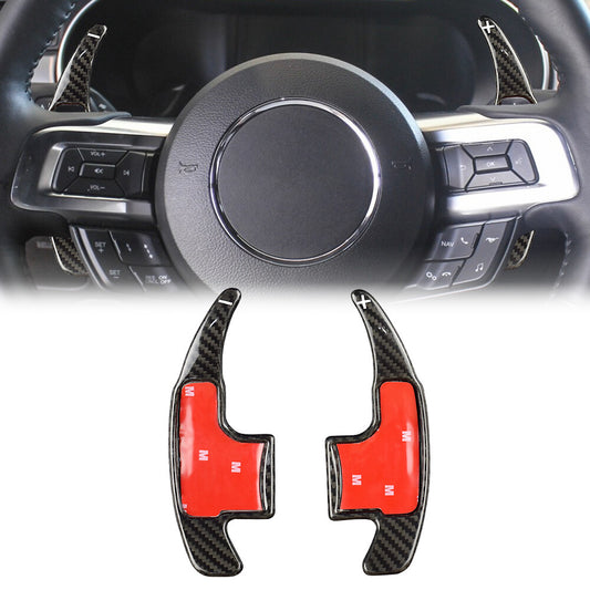 Real Carbon Fiber For Mustang 2015-2023 Steering Wheel Paddle Shifter Extension - product view