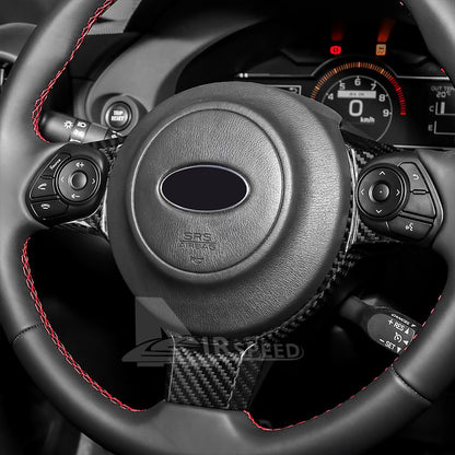Steering Wheel Frame Cover HARD Carbon Fiber for Subaru BRZ Toyota 86 2017-2023 - detail view 6