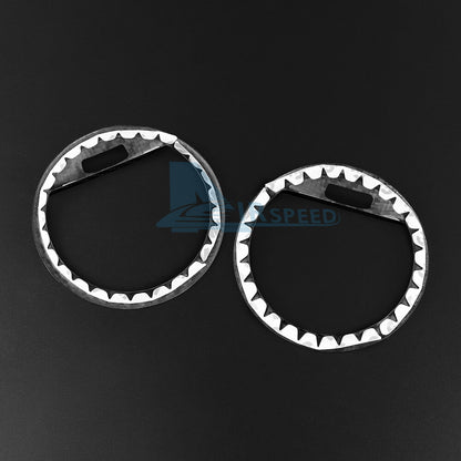 Real Hard Carbon Fiber Air Vent Ring Cover Trim For Fiat 500 Abarth 595 2016-23 - detail view 10