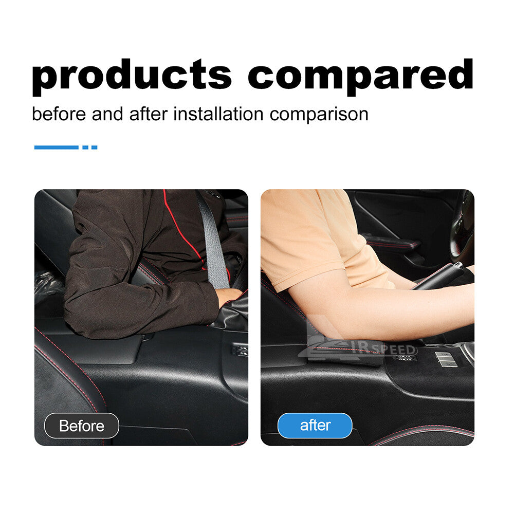 For Toyota GR86 Subaru BRZ 2021-23 Center Console Armrest Pad Suede Red Thread - FREE GIFT