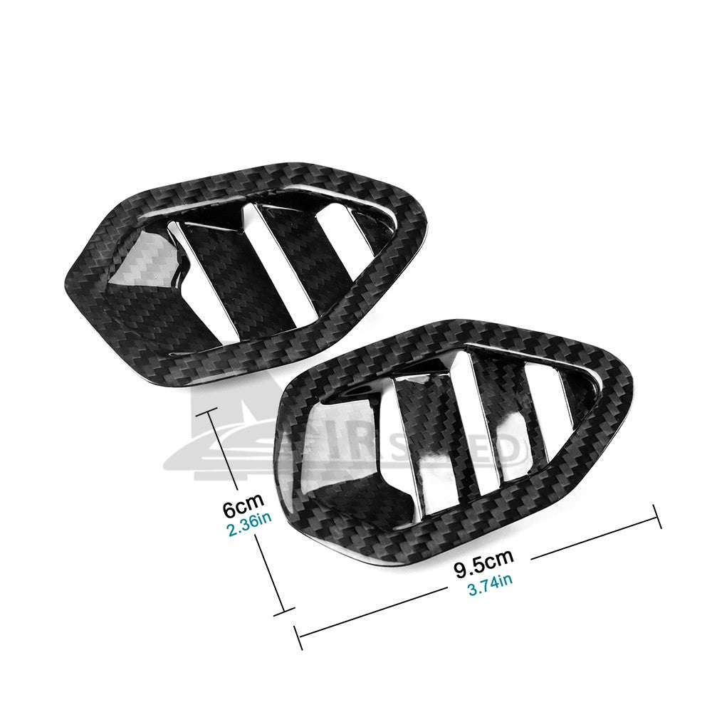 For BRZ GR86 2022-2025 Dashboard Air Vent Outlet Frame Cover Hard Carbon Fiber - detail view