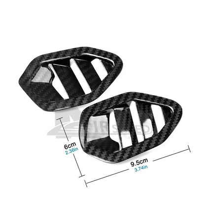 For BRZ GR86 2022-2025 Dashboard Air Vent Outlet Frame Cover Hard Carbon Fiber - detail view