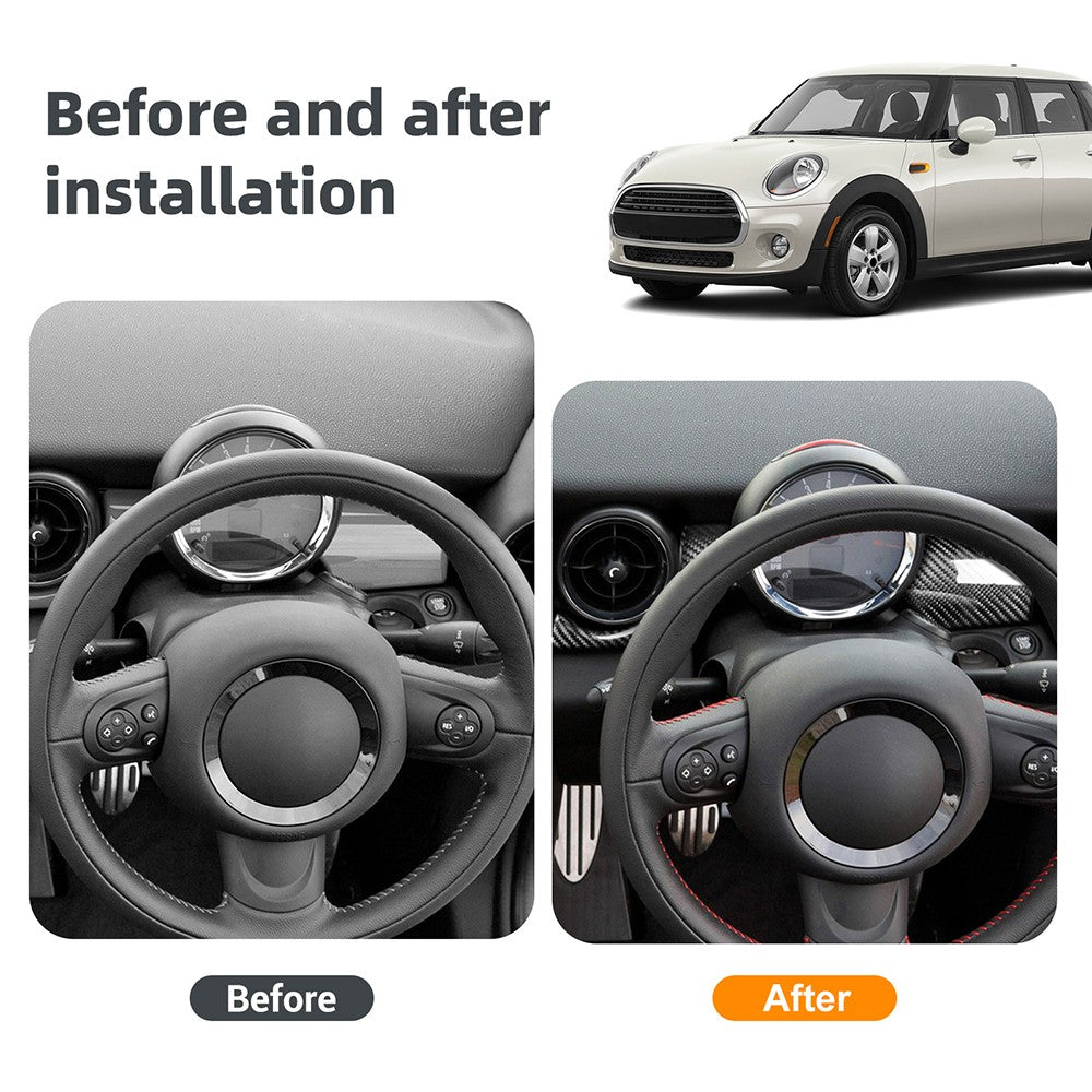 Carbon Fiber Speedometer Lower Panel Cover for Mini R55 R56 2007-2014 R57 09-15 - detail view 3