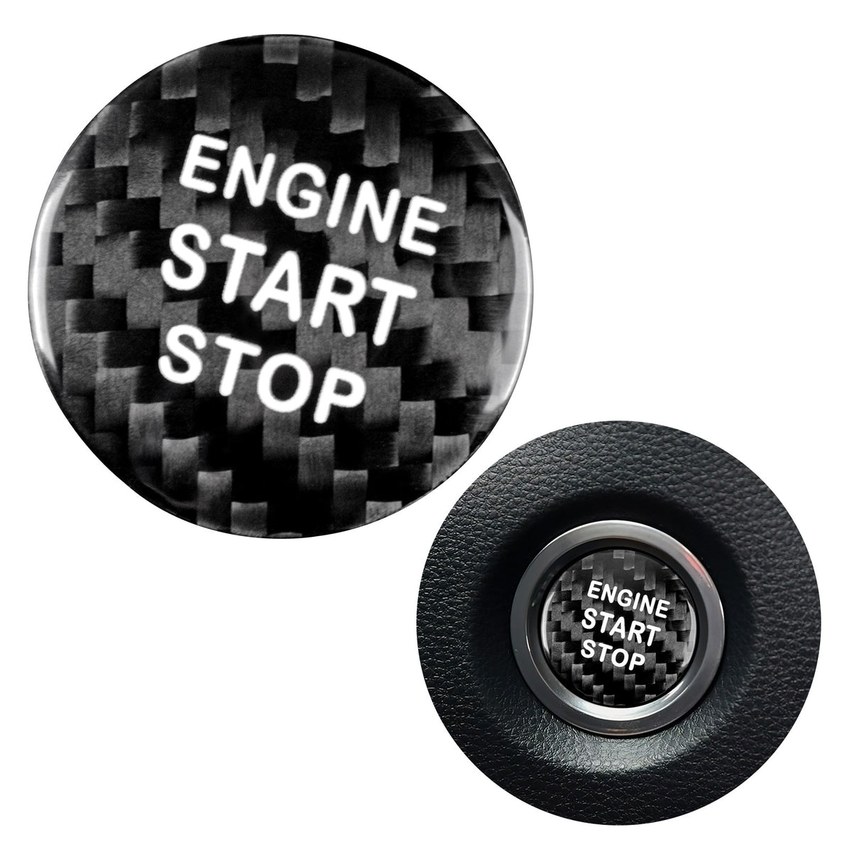 For Lexus IS ES GS NX RX LX RC RC F Carbon Fiber Engine Start Button Sticker - detail view 9