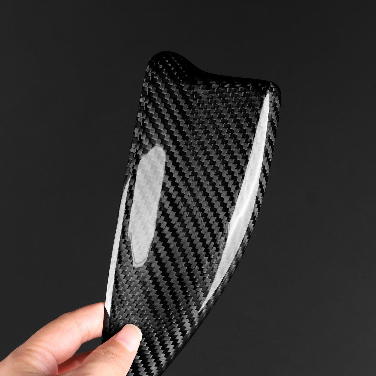 For Toyota Yaris Cross/GR Yaris 2020-2024 Black Carbon Fiber Roof Antenna Cover - detail view 8