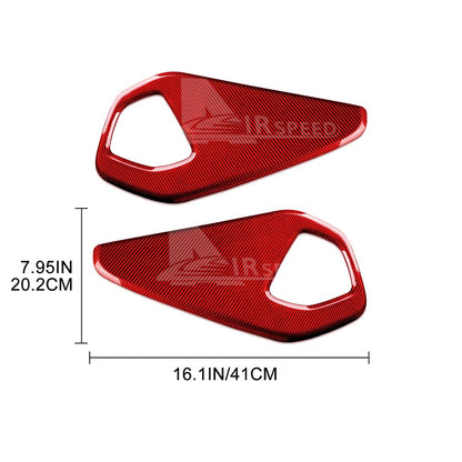 For Subaru BRZ Toyota GR86 2021-23 Rear Audio Frame Cover RED HARD Carbon Fiber - detail view