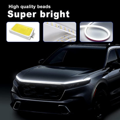For 2M White & Yellow Car Engine Hood Decor Light Bar - FREE GIFT