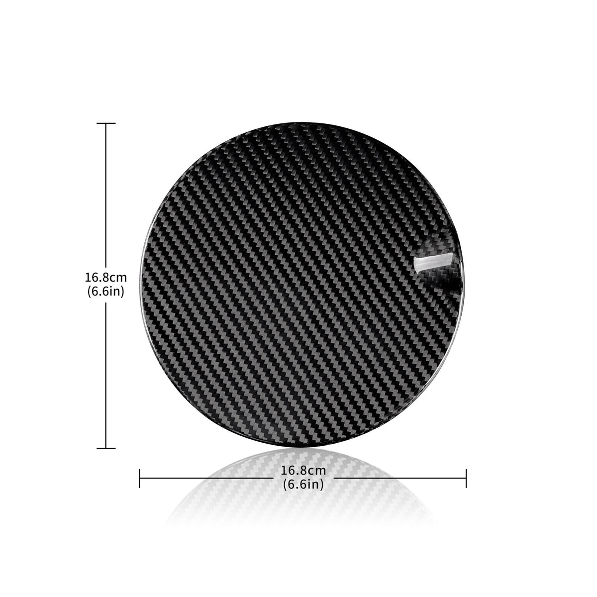 Fuel Gas Tank Filler Cap Cover Black For MINI R55 07-13 R56 06-13 Carbon Fiber - detail view 3