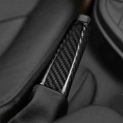 For BMW F10 F20 F30 F34 M3 E46 E60 E63 E64 Car Handbrake Cover Trim Carbon Fiber - detail view 5
