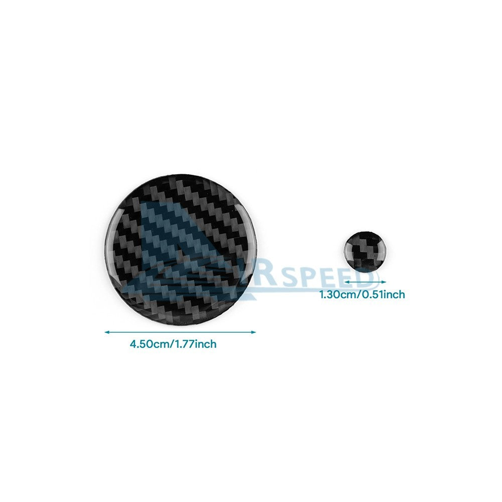 Carbon Fiber Center Console Multimedia Knob Stickers for Mazda 3 Axela 2019-2025