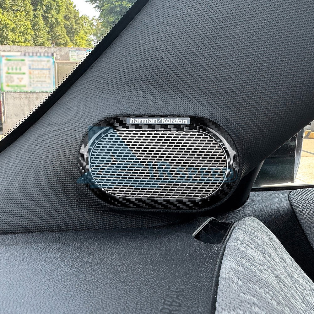 MINI F55 F56 F57 F65 F66 F67 A Pillar Speaker Cover Black Dry Carbon - detail view 8