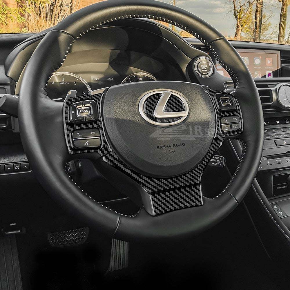 For Lexus RC300 350 200T 2015-2022 Car Steering Wheel Button Panel Sticker Black（U.S. Stock）