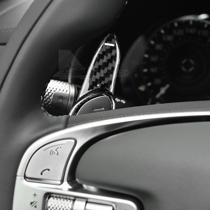 For Genesis GV70 GV80 22-23 Carbon Fiber Steering Wheel Paddle Shifter Extension