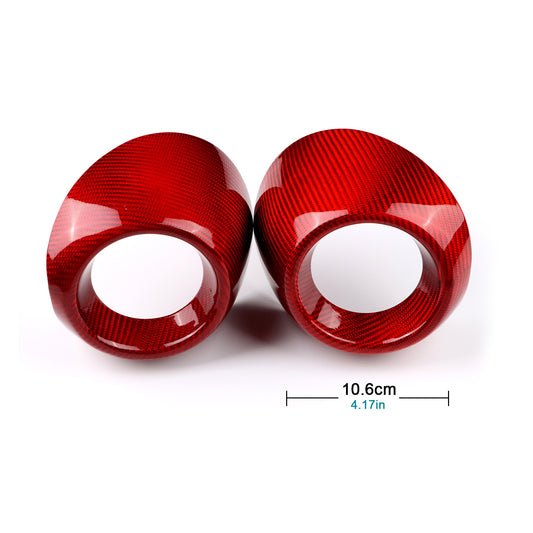 Dashboard Air Outlet Cover For Subaru BRZ GR86 2021-2023 RED HARD Carbon Fiber - detail view