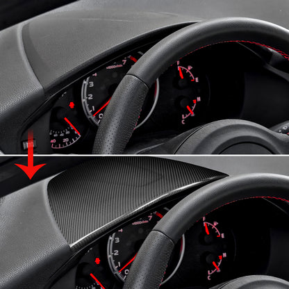 Dashboard Upper Cover Hard For Subaru BRZ GR86 2012-2020 Black Carbon Fiber - detail view 3