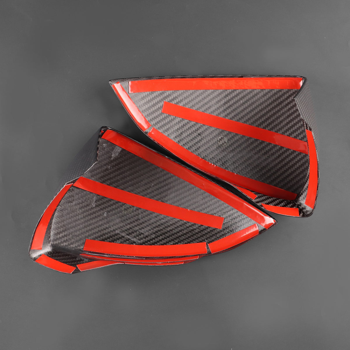 For SEAT Leon 2013-2019 Car Rear View Mirror Cover Decor Trim Black Carbon Fiber - detail view 10