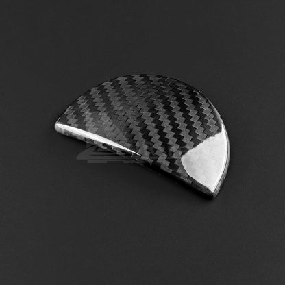 Black Carbon Fiber Passenger Glove Box Switch Cover Trim for FIAT 500 2011-2023 - detail view 5