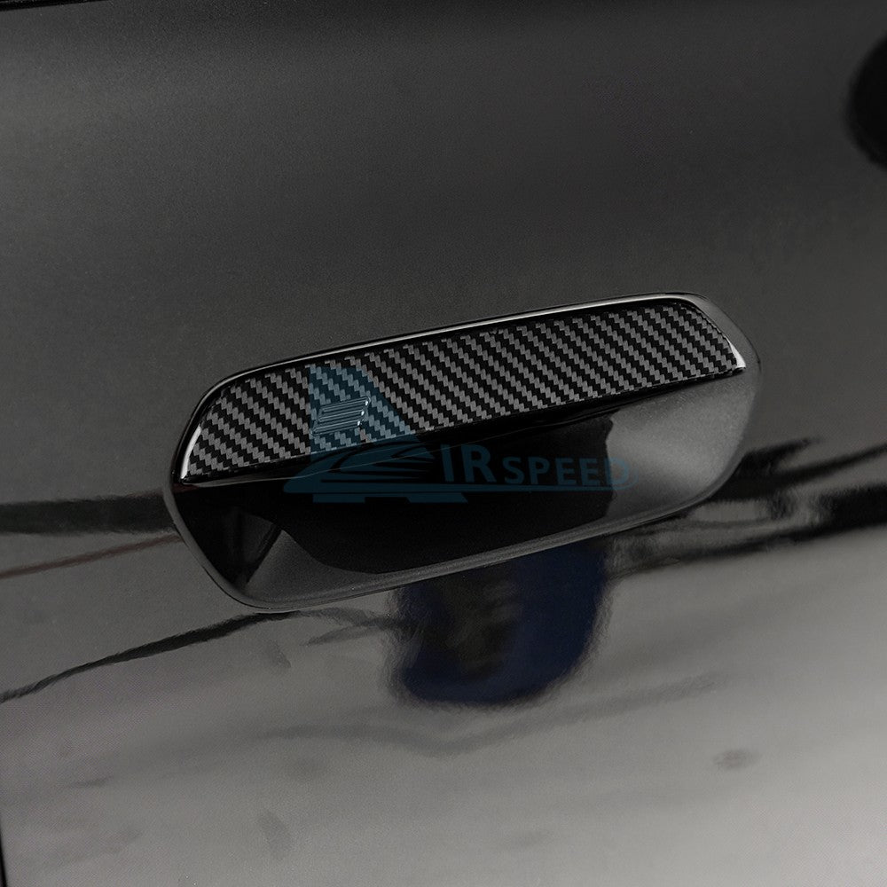 Exterior Door Handle Cover Real Hard Carbon Fiber Fits Mini Cooper J01 2024-2025 - detail view 7