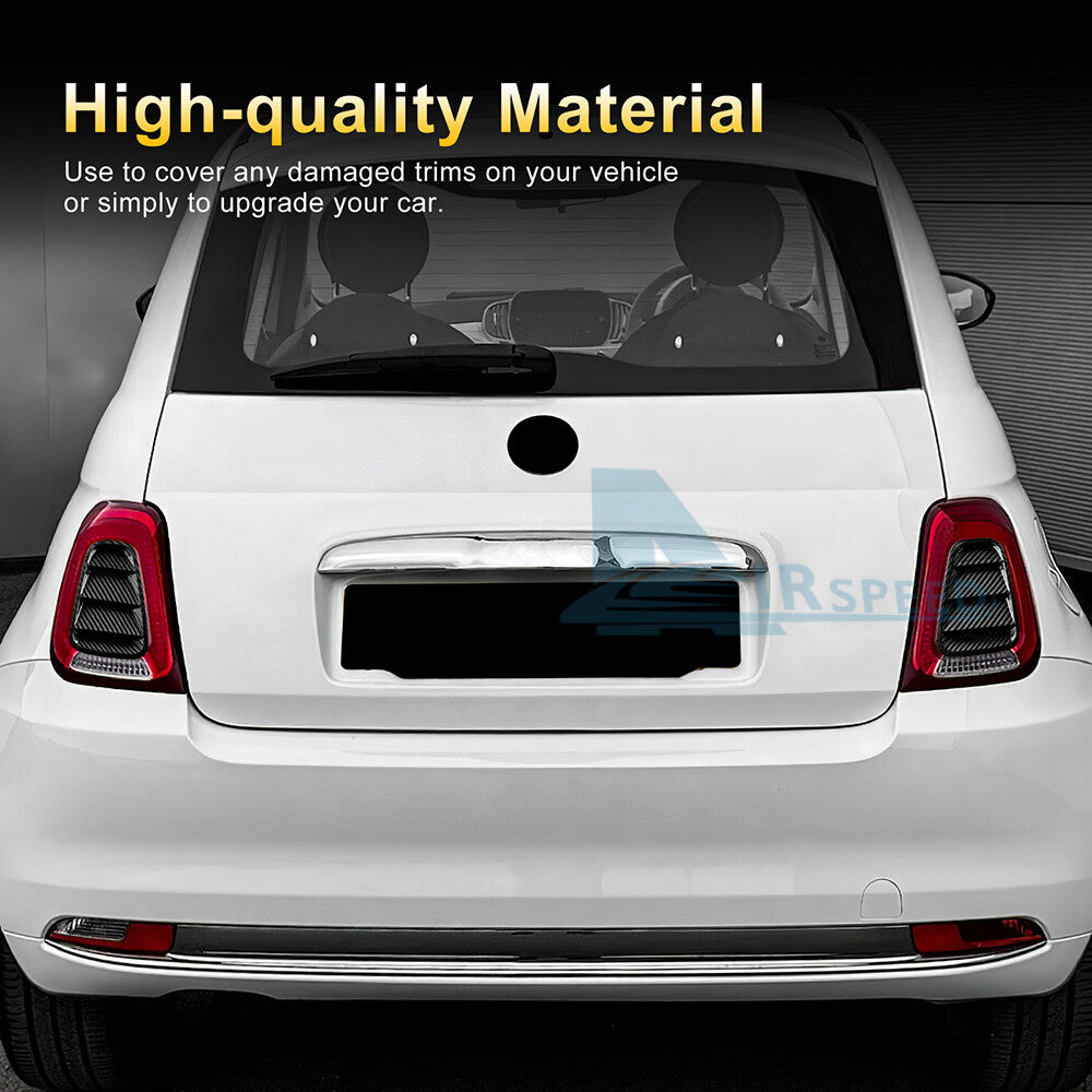 Hard Carbon Fiber Interior Rearview Mirror Cover For Fiat 500 Abarth 595 2017-23 - detail view 5